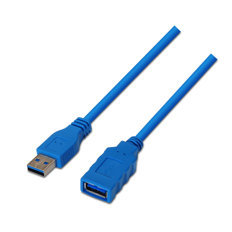 Cable o Adaptador USB Aisens USB 3.0 Tipo A/M-A/H Azul 1.0M — imagen 1