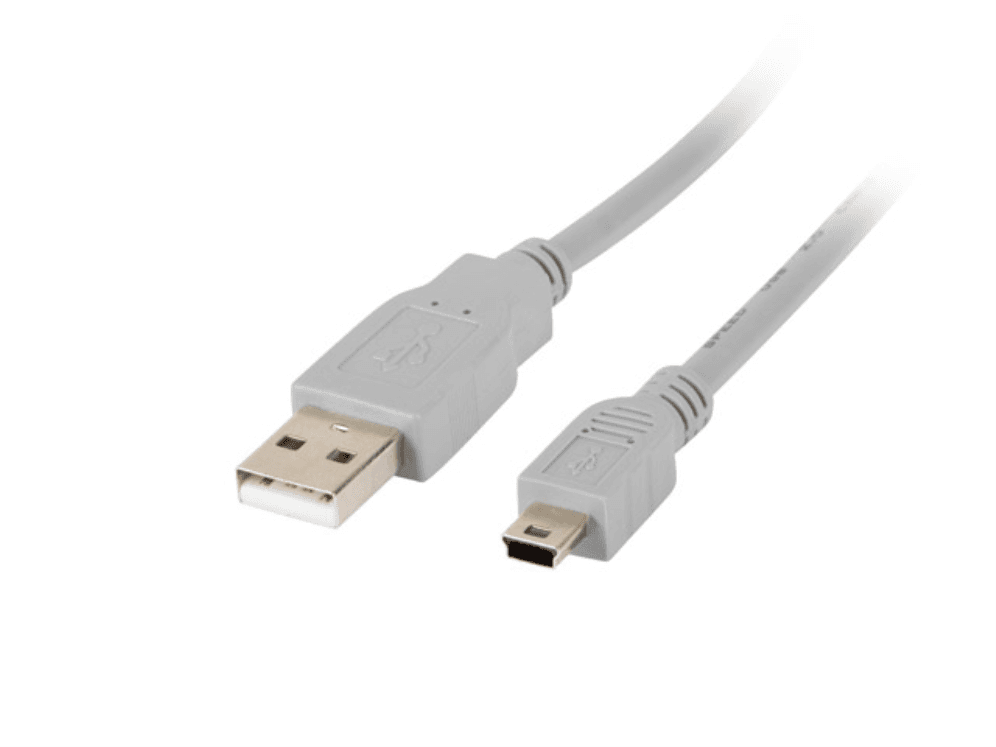 Cable o Adaptador USB Lanberg USB 2.0 a Mini USB 1.8m Gris — imagen 1