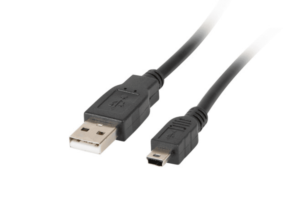 Cable o Adaptador USB Lanberg USB 2.0 a Mini USB con Ferrita 1.8m Negro — imagen 1