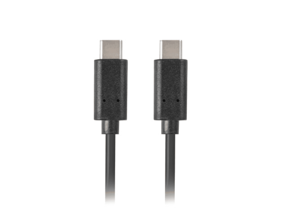Cable o Adaptador USB Lanberg USB-C a USB-C 2.0 0.5m Negro — imagen 1
