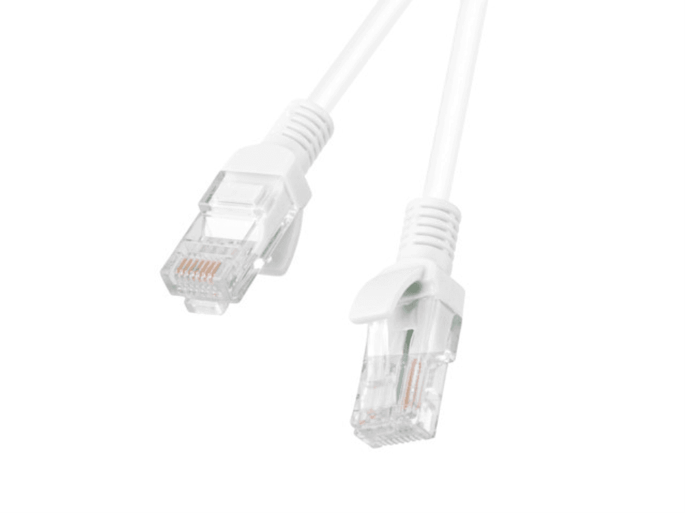 CABLE RED LANBERG LATIGUILLO CAT.5E UTP 1M BLANCO FLUKE PASSED — imagen 1