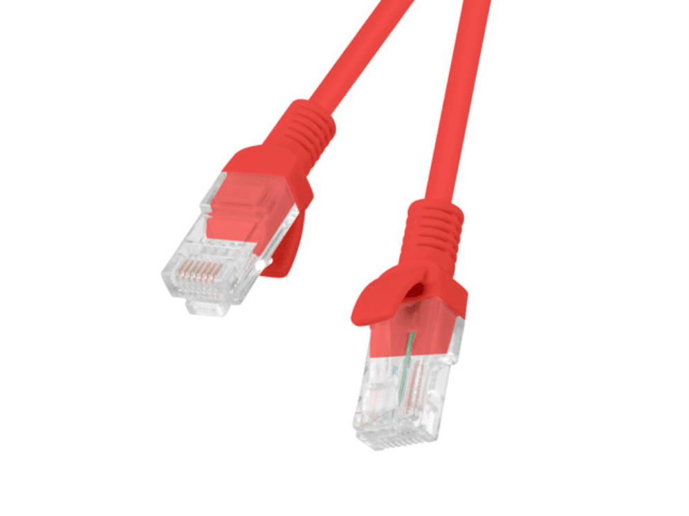 CABLE RED LANBERG LATIGUILLO CAT.6 UTP 10M ROJO FLUKE PASSED — imagen 1