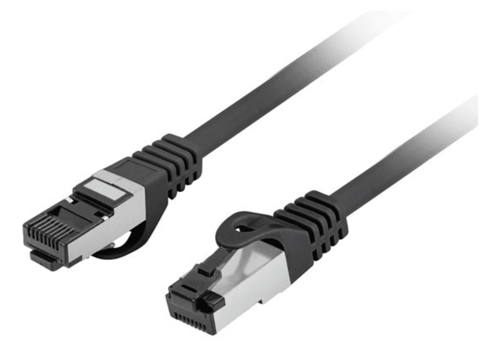 CABLE RED LANBERG LATIGUILLO CAT.8.1 S/FTP LSZH CU 1M NEGRO FLUKE PASSED — imagen 1