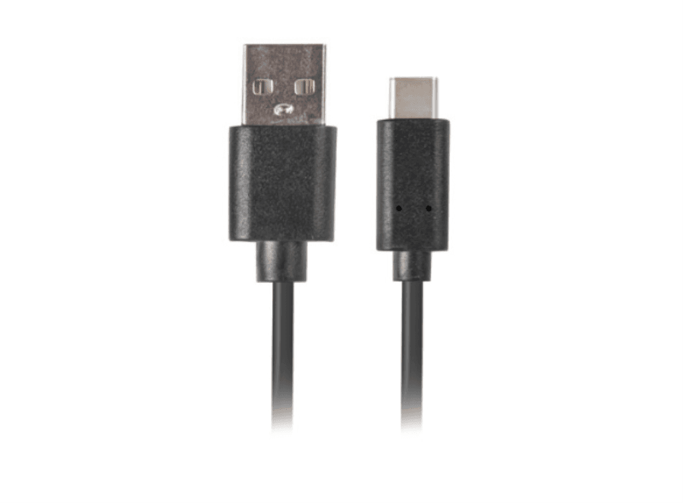 Cable USB 2.0 Lanberg USB-A a USB-C Quick Charge 3.0 0.5m Negro — imagen 1