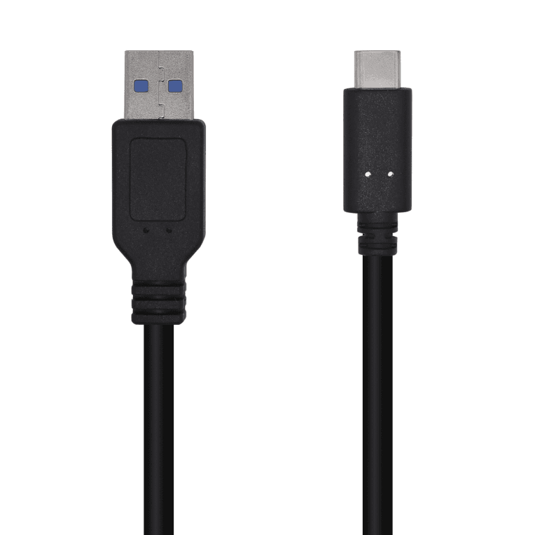 Cable USB Aisens 3.1 Gen2 10Gbps 3A Tipo USB-C M-A M Negro 1.5m — imagen 1