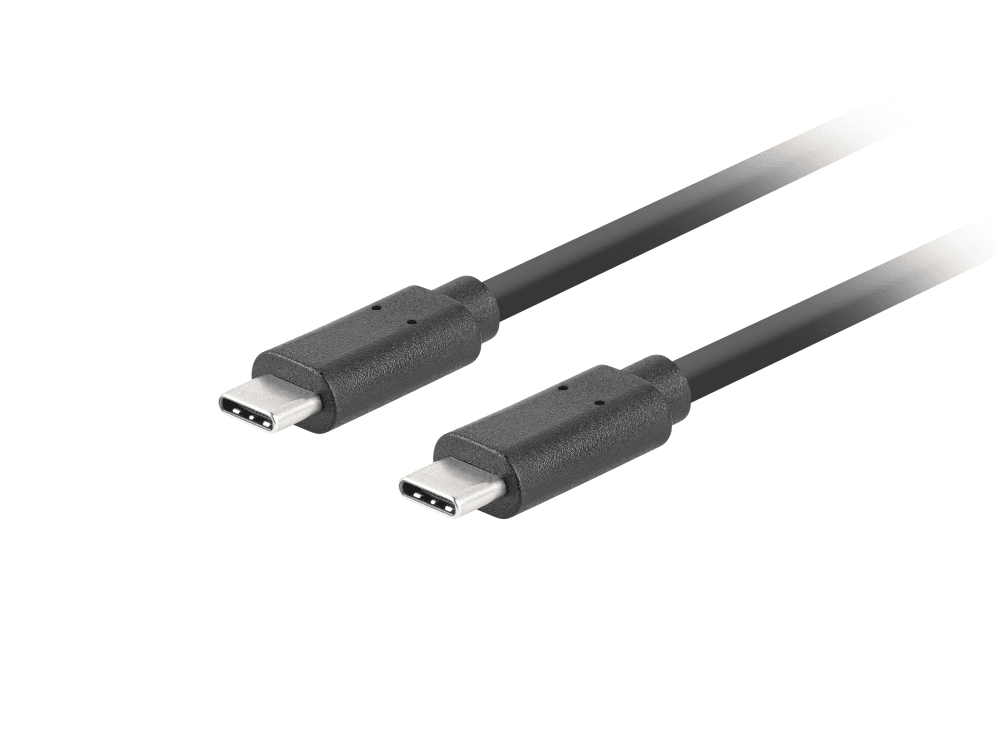 Cable USB-C Lanberg 3.1 Gen 2 Macho/Macho 10Gb/s PD100W 1m Negro — imagen 1