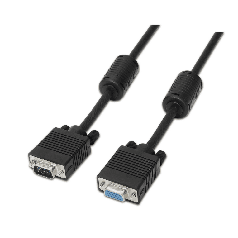 Cable VGA Aisens A113-0078 Con Ferrita HDB15M-HDB15H Negro 1.8M — imagen 1