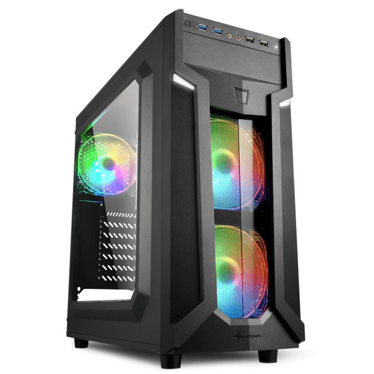 Caja ATX Sharkoon VG6-W RGB 2xUSB3.0 Negra — imagen 1