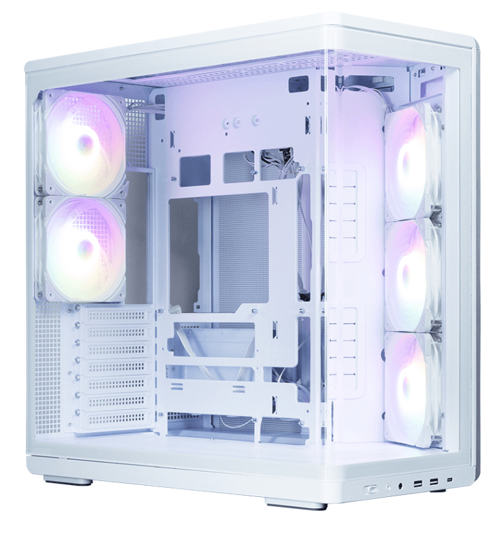 Caja ATX Zalman P60 ARGB Blanca 2xUSB3.0 3 Ventiladores — imagen 1