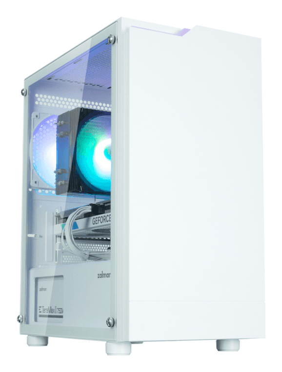 Caja Micro-ATX Zalman T4 Plus ARGB Blanca 2xUSB3.0 — imagen 1