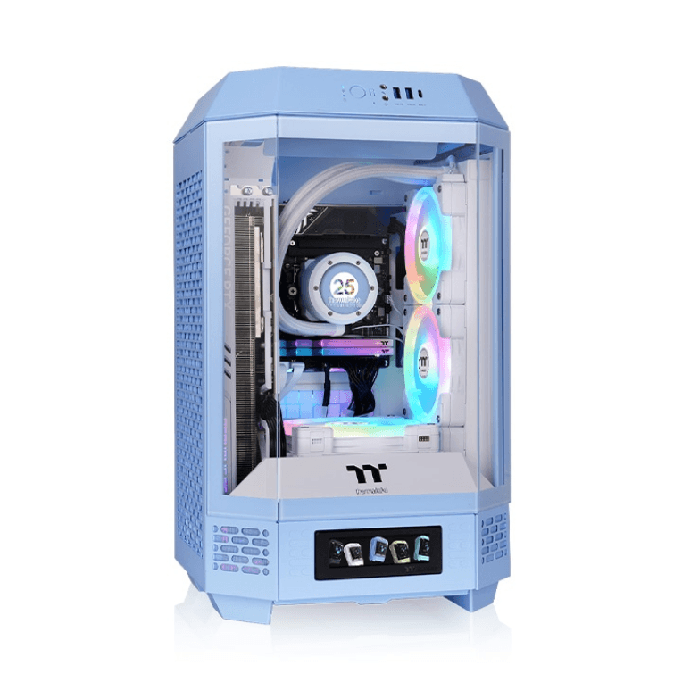 Caja Mini-ITX Thermaltake Gaming Tower 250 2 Ventiladores Azul Hydrangea — imagen 1