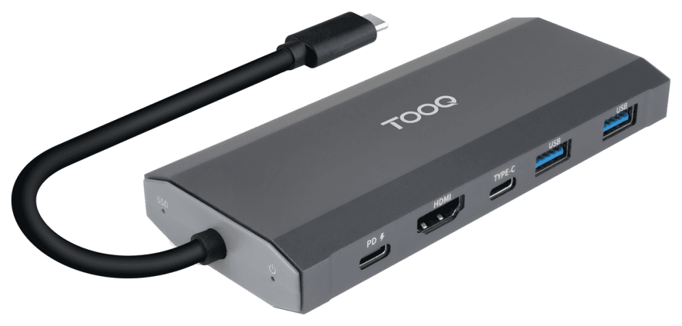 CARCASA+HUB TOOQ TQE-2241G M.2 NGFF/NVMe USB 3.2 GEN2 — imagen 1