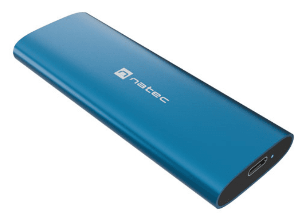 CARCASA SSD NATEC RHINO M.2 NVME LITE USB-C 3.2 GEN 2 AZUL HORIZONTE — imagen 1