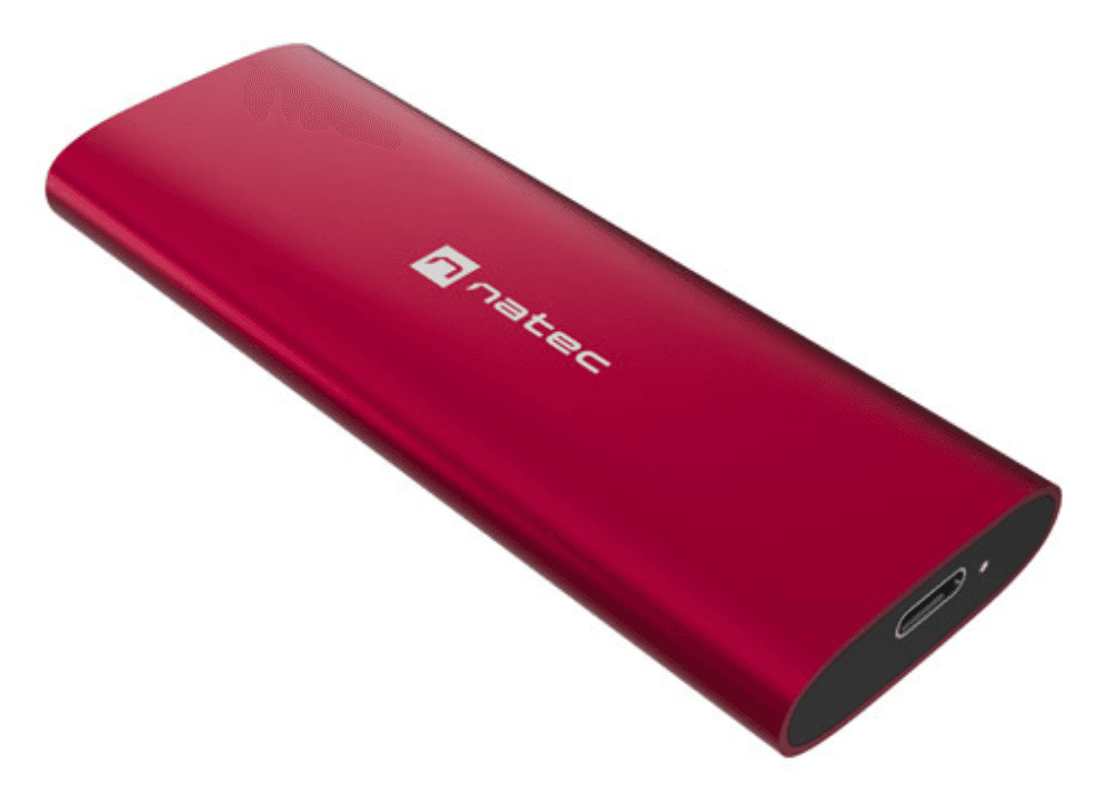 CARCASA SSD NATEC RHINO M.2 NVME LITE USB-C 3.2 GEN 2 ROJO RUBI — imagen 1