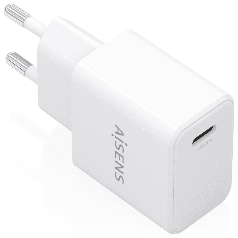 CARGADOR AISENS GaN 20W USB-C PD3.0 1xUSB-C BLANCO — imagen 1
