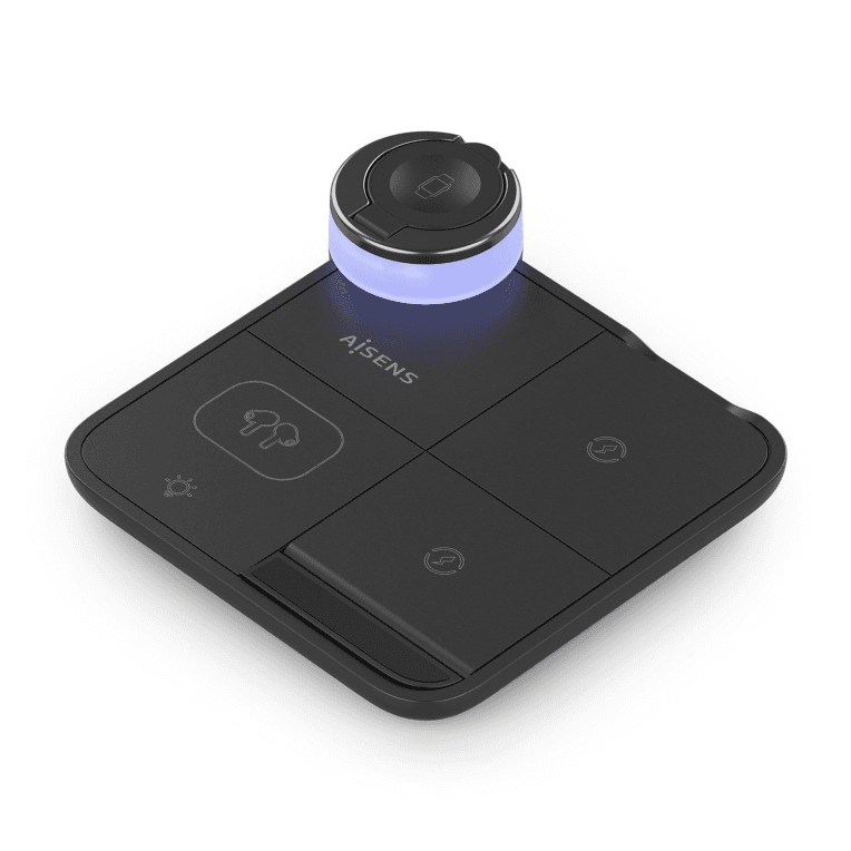 Cargador Aisens Inalambrico USB-C 4 en 1 15W Movil Apple Watch Auriculares 2 — imagen 1