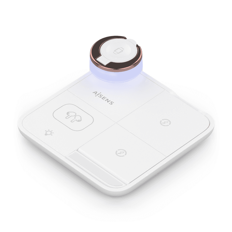 Cargador Aisens Inalambrico USB-C 4 en 1 15W Movil Apple Watch Auriculares 3 — imagen 1