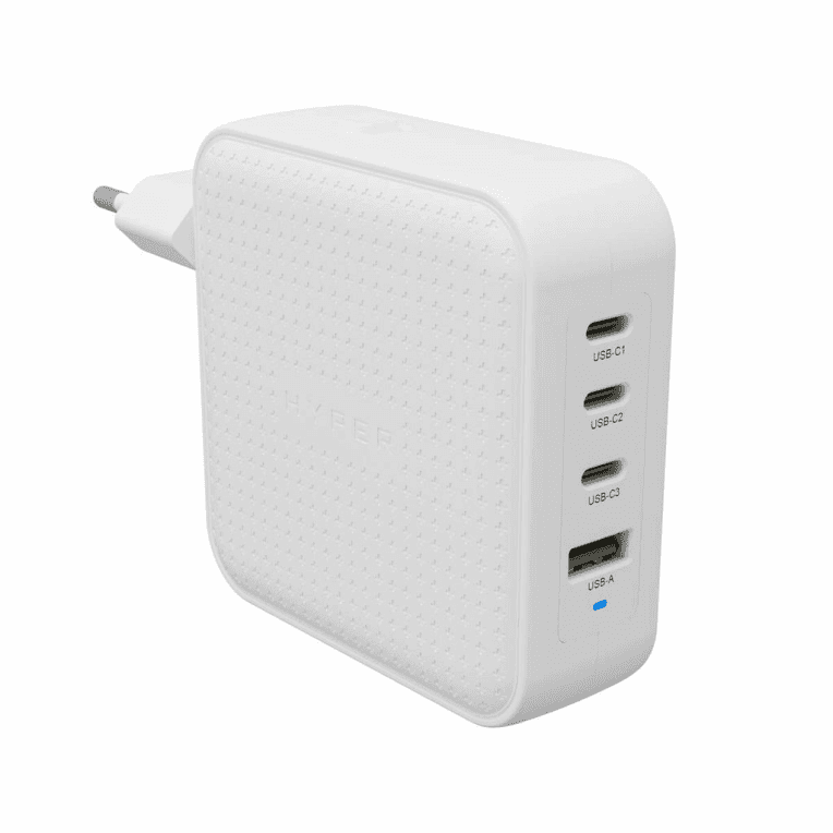 Cargador Hyper HyperJuice 100W USB-C GaN Travel Charger (3C+1A) - White — imagen 1
