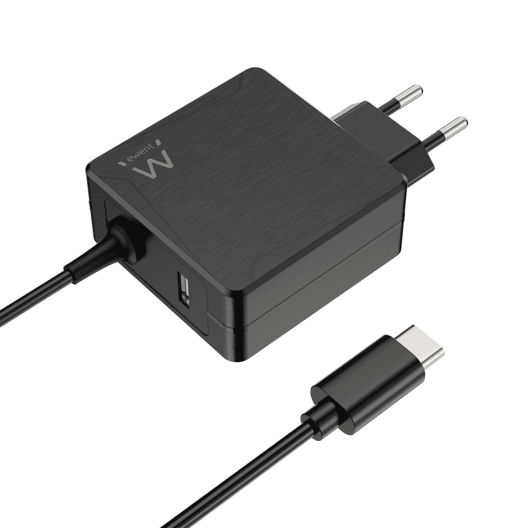 Cargador Portatil Ewent USB-C 65W Puerto Adicional USB-A — imagen 1