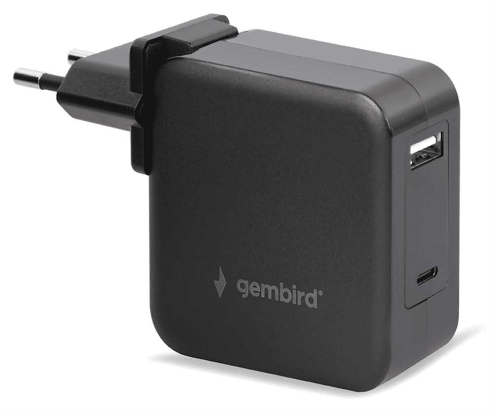 CARGADOR UNIVERSAL PARA PORTATIL GENBIRD 60W NEGRO — imagen 1