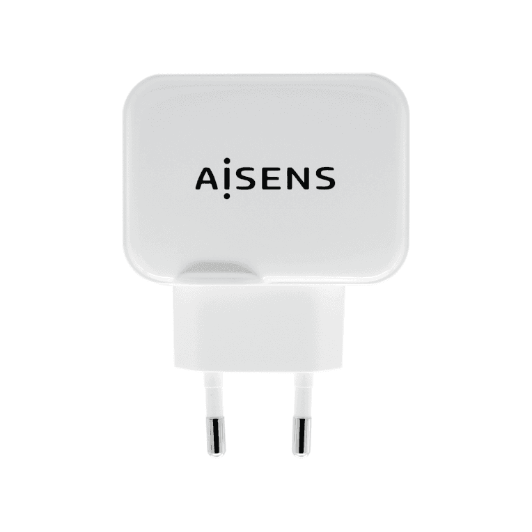 Cargador USB 17W Aisens 5V 3.4A 2xUSB con Control AI Blanco — imagen 1