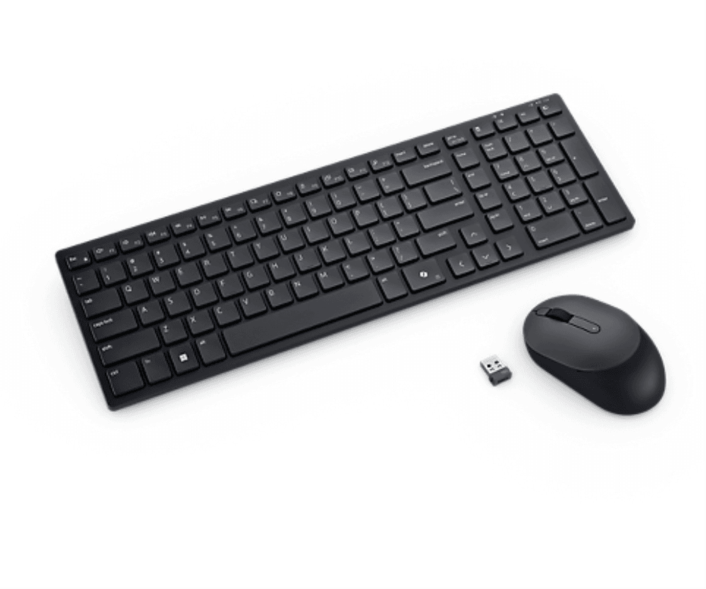 Combo Teclado Raton Dell Pro Silencioso Km555 Negro Inalambrico — imagen 1