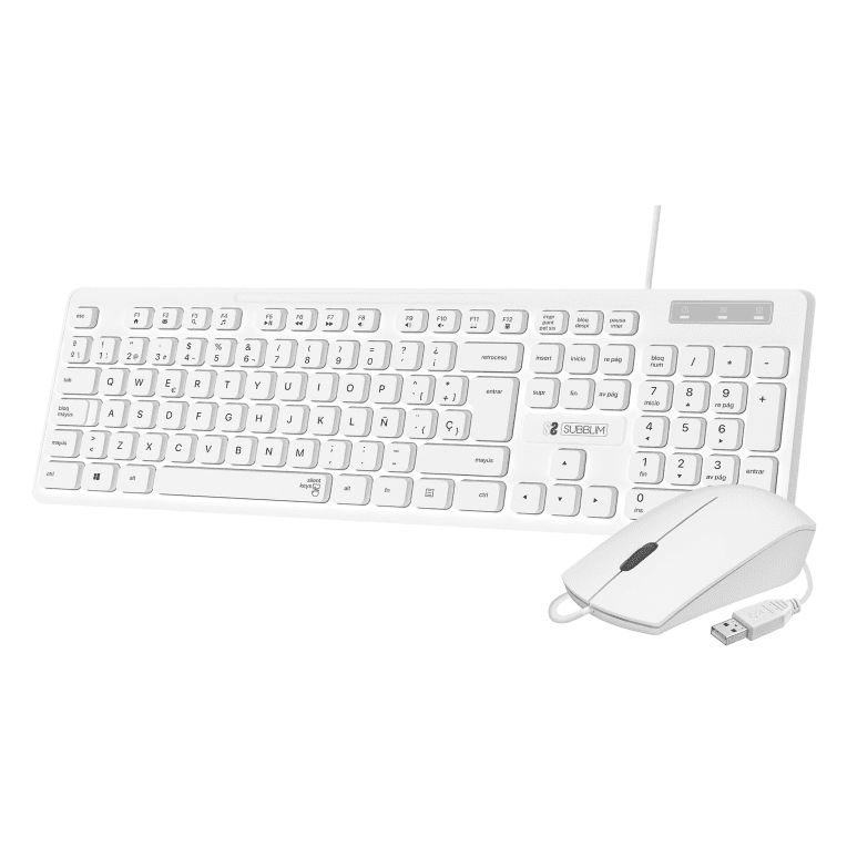 Combo Teclado Ratón Subblim Business Slim USB Blanco — imagen 1