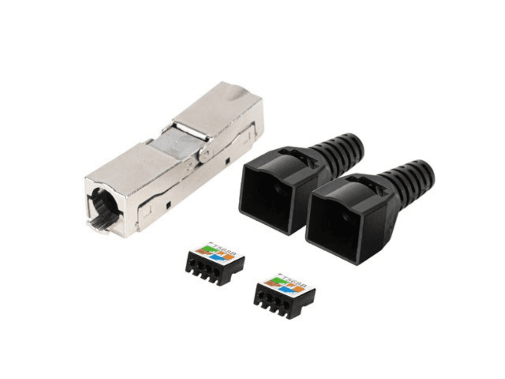 Conector Lanberg Adaptador 2X RJ45 Cat6 FTP Plug 8P8C Tool-Less