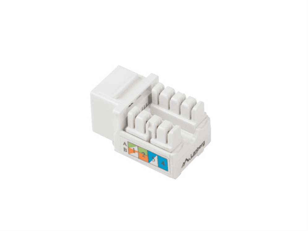 Conector Lanberg Keystone Cat.6 UTP RJ45 90 Grados para Montaje Lateral — imagen 1