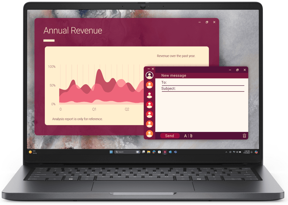 DELL Pro 14 PC14250 Intel Core Ultra 5 225U Portátil 35,6 cm (14") Full HD+ 16 GB DDR5-SDRAM 512 GB SSD Wi-Fi 6E (802.11ax) Windows 11 Pro Español Gris — imagen 1