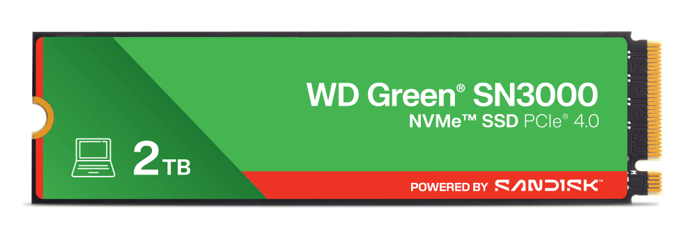 Disco Duro SSD Sandisk WD GREEN SN3000 2 TB NVME Gen4 — imagen 1