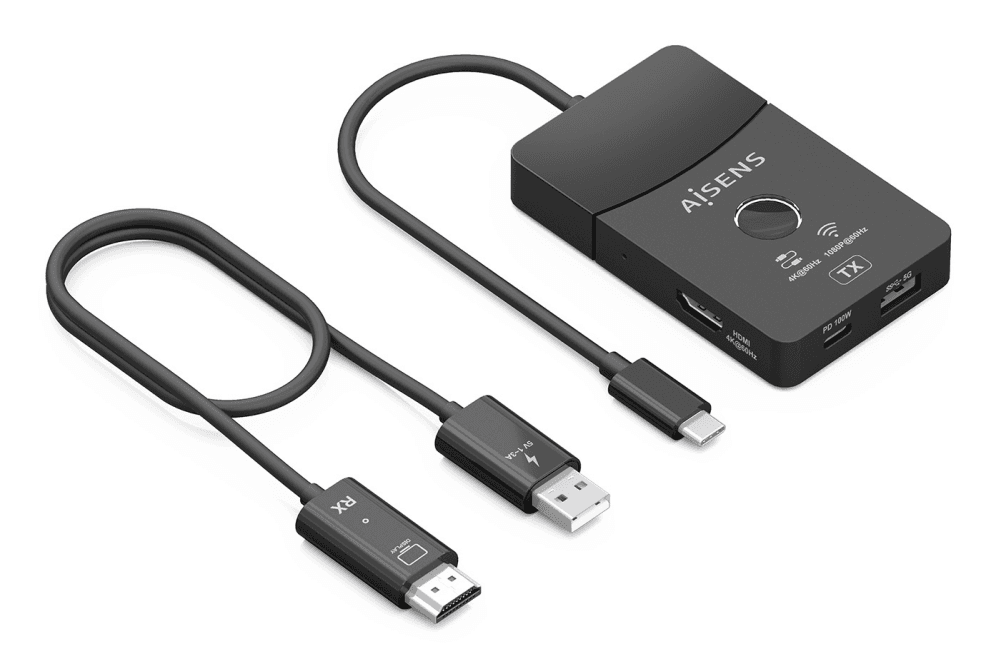 DOCKING AISENS USB-C A HDMI 1080P60HZ INALAMBRICO HDMI 4K60HZ 2USB-C USB PD 100W — imagen 1