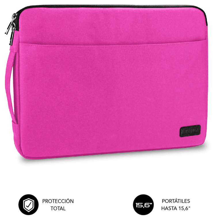 FUNDA PORTATIL SUBBLIM FUNDA ORDENADOR URBAN LAPTOP SLEEVE 15,6" PINK — imagen 1