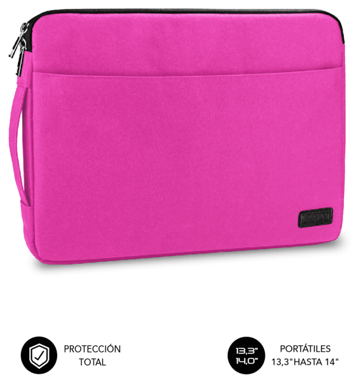FUNDA PORTATIL SUBBLIM URBAN LAPTOP SLEEVE 13,3-14" PINK — imagen 1