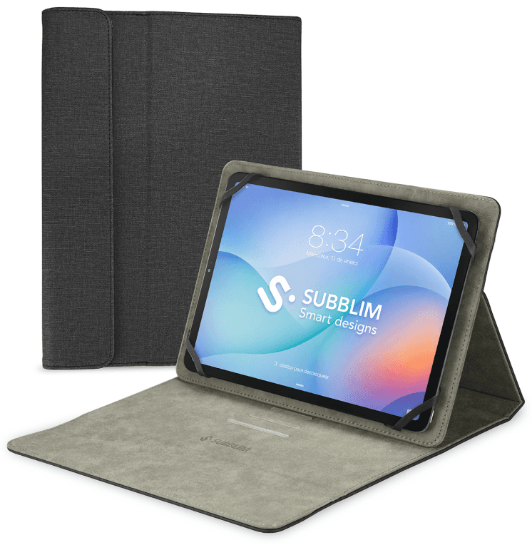 FUNDA TABLET SUBBLIM CLEVER STAND TABLET CASE 10,1" BLACK — imagen 1
