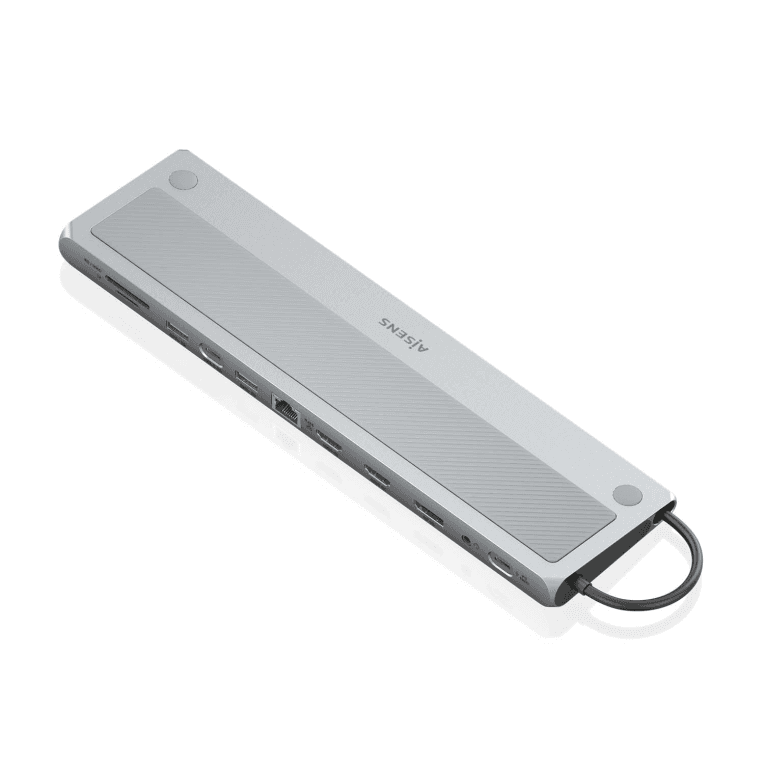 Hub Aisens USB-C Dock 12 en 1 2xHDMI 4K DP RJ45 3xUSB-A USB-C — imagen 1