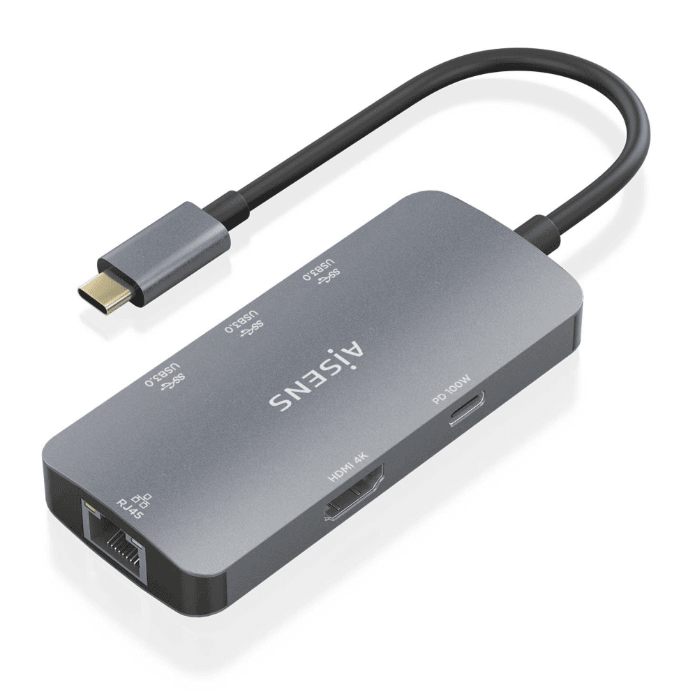 Hub Aisens USB-C Dock 6 en 1 HDMI RJ45 3xUSB-A USB-C PD — imagen 1