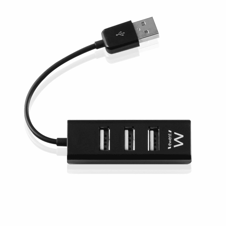 Hub Ewent USB 2.0 High Speed USB-A 4 Puertos Negro — imagen 1
