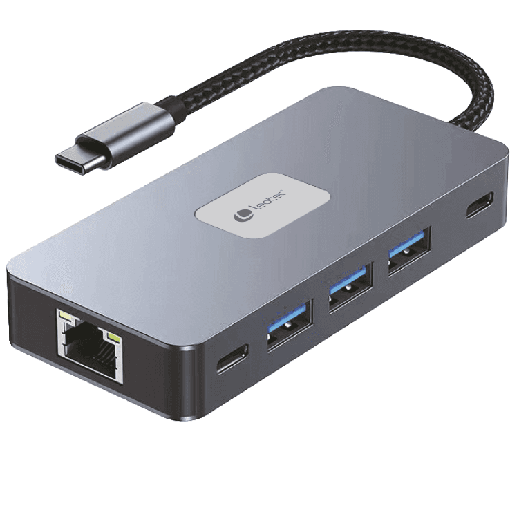 Hub Leotec Docking Station 10 en 1 USB-C PD100 3xUSB3.0 2xHDMI — imagen 1