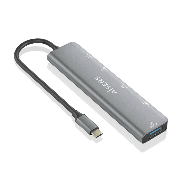 HubAisens USB 3.2 Gen1 USB-C/M-USB-C PD100W/H-USB-C/H-3xUSB-A/H — imagen 1
