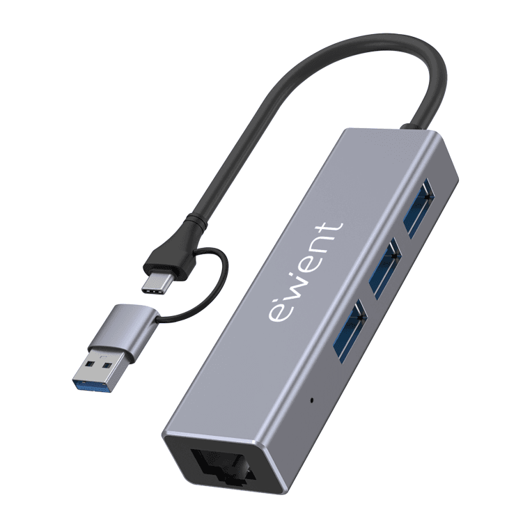 HubEwent 3 Puertos USB-A 3.1 + 1 Puerto Gigabit, Compatible USB-C — imagen 1