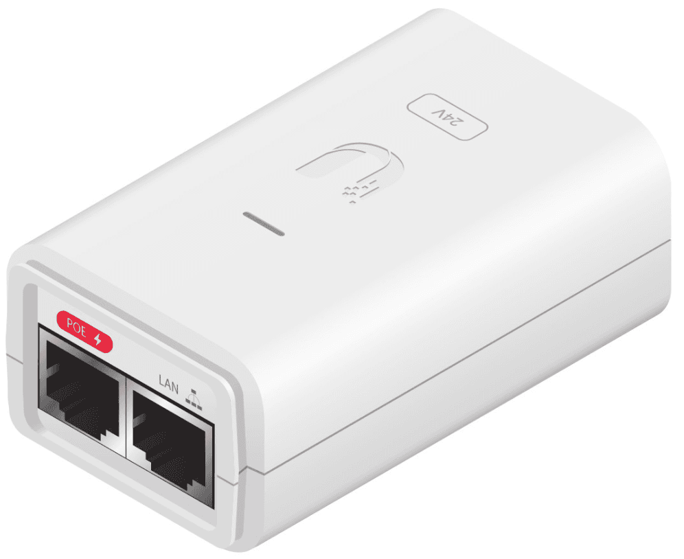Inyector Ubiquiti POE-24-7W-G-WH ISP PoE Injectors 24V 7W 0,3A Giga Blanco — imagen 1