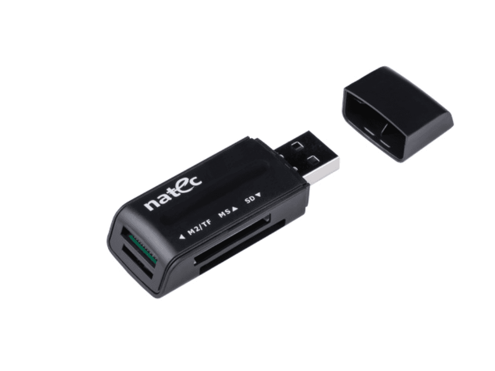 Lector de Tarjetas Natec Mini Ant 3 SDHC MMC M2 MicroSD USB 2.0 Negro — imagen 1