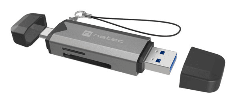 Lector de Tarjetas Natec Scarab 3 USB 3.1 Gen 1 USB-A + USB-C SD/Micro SD