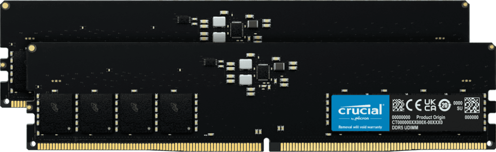 Memoria Crucial DIMM DDR5 32GB 4800MHz CT2K16G48C40U5 — imagen 1