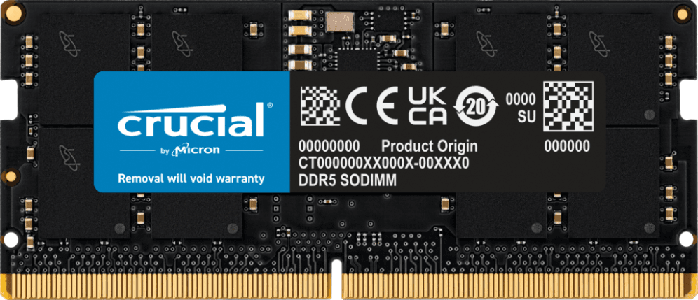 Memoria Crucial SODIMM DDR5 16GB 4800MHz CT16G48C40S5 — imagen 1