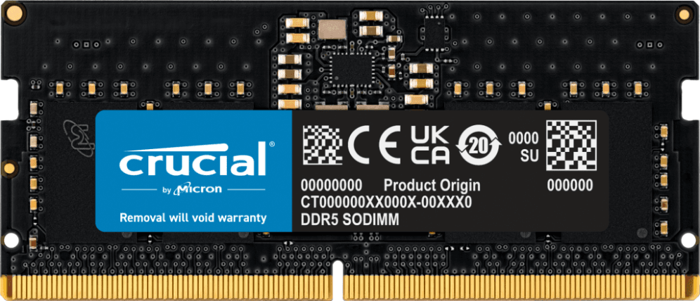 Memoria Crucial SODIMM DDR5 8GB 4800MHz CT8G48C40S5 — imagen 1