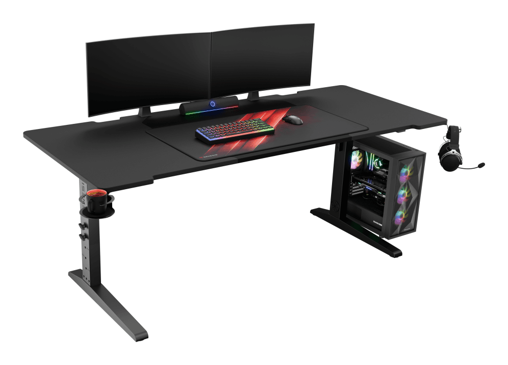 Mesa Gaming Genesis Holm Modular 180 RGB Negro 180x75 cm — imagen 1