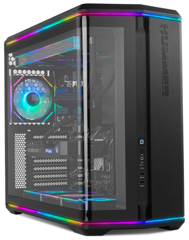 NOX Hummer Semitorre ATX cristal curvo ARGB Ngr — imagen 1