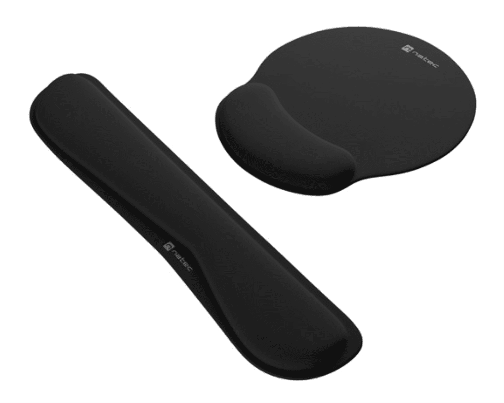 Pack Alfombrilla Y Reposamuñecas Natec Chipmunk 2-In-1 Ergonom Set Acolchado Bl — imagen 1